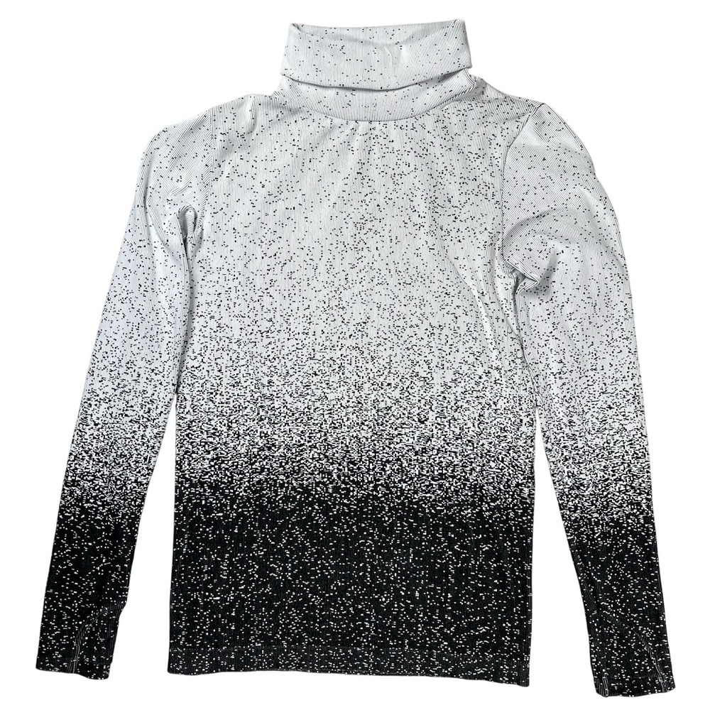 Athleta Women's Flurry Blizzard Gradient Turtleneck Sz M Fitted Seamless Ombré